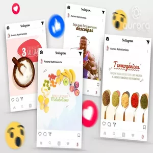 Imagen de portada para Curso online Paquete nutricionista, 120 artes para redes sociales, PSD editable