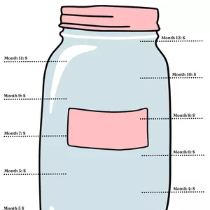 Cover image for Ebook Savings Jar for One Year