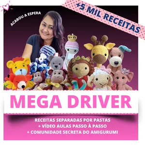 MEGA DRIVER AMIGURUMI por DS DIGITAL EMPREENDIMENTOS