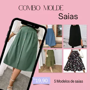 Imagem de capa para o Ebook Molde Combo Saias 