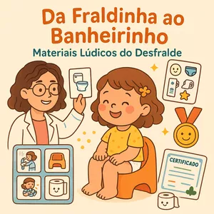 Imagem de capa para o Ebook Kit Retirada de Fraldas - Da Fraldinha ao Banheirinho - Materiais digitais