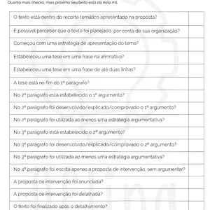 Imagem de capa para o Curso online Checklist de critérios de redação para o ENEM 