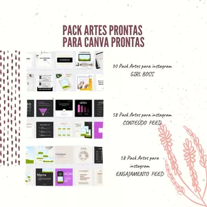 Imagem de capa para o Curso online Pack Artes para instagram 