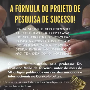Imagem de capa para o Curso online A FÓRMULA DO PROJETO DE PESQUISA DE SUCESSO!