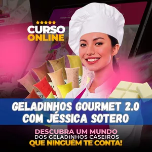 Imagem de capa para o Curso online Curso - Geladinhos Gourmet 2.0 com Jéssica Sotero