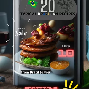 Cover image for Ebook 20 typical Brazilian recipes (+ present) 