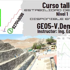 Imagen de portada para Curso online ANALISIS DE ESTABILIDAD DE TALUDES CON GEO5-V, DEMO FULL 2022.
