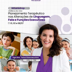 Imagem de capa para o Curso online Workshop: Planejamento Terapêutico nas Alterações de Linguagem, Fala e Funções Executivas.