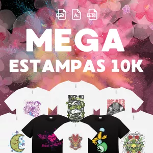 Imagem de capa para o Ebook Mega Estampas 10k [10 mil artes vetorizadas]