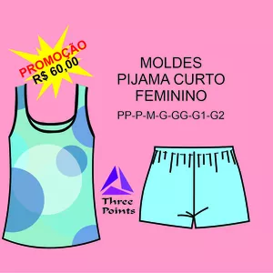 Imagem de capa para o Ebook MOLDE PIJAMA CURTO FEMININO