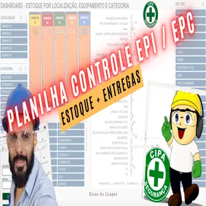 Imagem de capa para o Curso online Planilha Controle de EPI / EPC e Uniformes
