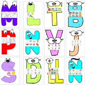 Imagen de portada para Ebook Manoplas Imprimibles de Consonantes con Boca Abierta