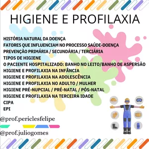 Imagem de capa para o Ebook Apostila 1 - Resumo de Higiene e Profilaxia 