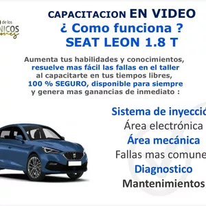 Imagen de portada para Curso online ¿Como funciona? SEAT LEON 1.8 T