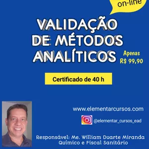 Imagem de capa para o Curso online Validação de Métodos Analíticos