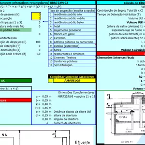 Imagem de capa para o Curso online PLANILHA AUTOMATICA DE DIMENSIONAMENTO DE FOSSA, FILTRO E SUMIDOURO
