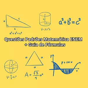Imagem de capa para o Ebook Questões Padrões de Matemática ENEM + Guia de Fórmulas 