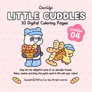 Imagem de capa para o Ebook Little Cuddles 4 - Livro para colorir em PDF - R$4,00