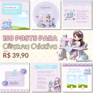 Imagem de capa para o Curso online KIT DE POSTS COSTURA CRIATIVA
