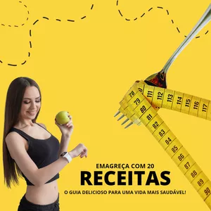 Imagem de capa para o Ebook Emagreça com 20 Receitas: O Guia Delicioso para uma Vida mais Saudável!