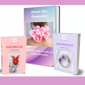 Imagen de portada para Ebook MANOS QUE EMPRENDEN: Guía Para Crear Scrunchies Desde Cero + Bonos