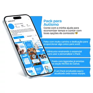 Imagem de capa para o Curso online Pack Canva - Autismo