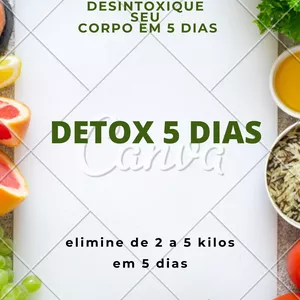 Imagem de capa para o Ebook Detox de 5 dias elimine de 2 a 5 kilos