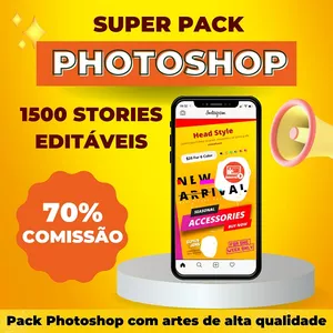 Imagem do curso Super Pack Photoshop com 1500 Stories Editáveis