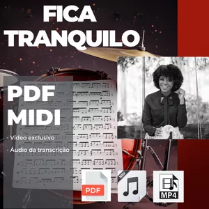 Imagem de capa para o Ebook Partitura de Bateria - Música: Fica Tranquilo