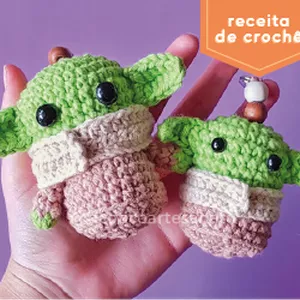 Imagem de capa para o Ebook Baby Yoda Amigurumi - Receita de Crochê