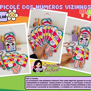 Imagem de capa para o Ebook 🍦Picolé - Números Vizinhos 