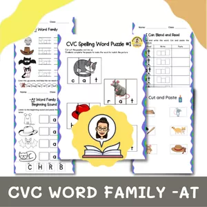 Cover image for Ebook CVC Word Family -at