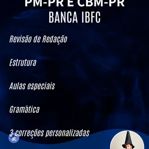Imagem de capa para o Curso online Curso de Revisão de Redação PM-PR e CBM-PR (banca IBFC)