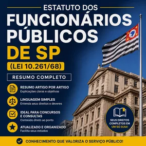 Imagem do curso  Estatuto dos Funcionários Públicos de SP (Lei 10.261/68) | Resumo Completo