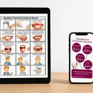Imagem de capa para o Ebook Combo Rotina Feliz – Quadro Visual + Calendário da Escovação