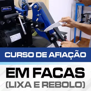 Imagem de capa para o Curso online CURSO DE AFIAÇÃO EM FACAS (COM LIXA E REBOLO) 