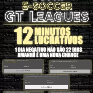 Imagem de capa para o Ebook E-soccer GT Leagues – 12 minutos lucrativos