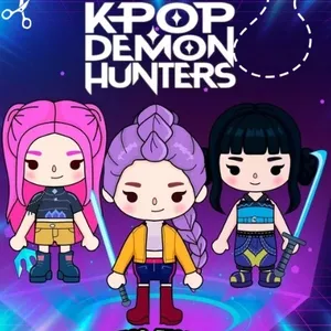 Cover image for Ebook K-pop Demon Hunters Cut-Out and Play Book