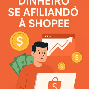 Imagem de capa para o Ebook Ganhando dinheiro sendo afiliado da shopee
