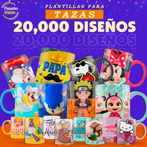 Imagen de portada para Curso online Plantillas para Tazas - 20,000 Diseños