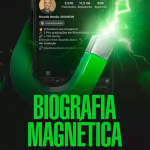 Imagem de capa para o Ebook BIOGRAFIA MAGNÉTICA - 50 modelos persuasivos para copiar e colar no seu perfil do instagram