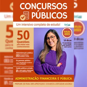 Imagem de capa para o Ebook Apostilas Concursos Públicos Ed. 03 - Administração Financeira e Pública 2023