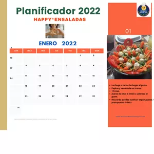 Imagem principal do produto Planificador 2022 Happy Ensaladas
