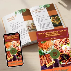 Imagen de portada para Ebook “25 Recetas Saludables y Variadas para Airfryer  Come Rico, Pierde Peso”
