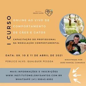 Imagem principal do produto I CURSO DE COMPORTAMENTO DE CÃES - ONLINE