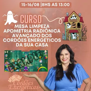 Imagem do curso Curso MESA LIMPEZA DE CASA Avançado Apometria Radiônica com Limpeza dos Cordões Energéticos 
