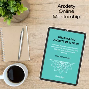 Cover image for Online course Anxiety Online Mentorship- Untangling Anxiety in 29 days to be Happy Again