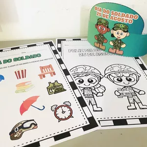 Imagem de capa para o Ebook Atividades e Viseira Dia do SoldadO