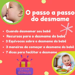 Imagem de capa para o Ebook O passo a passo do desmame do Bebê  