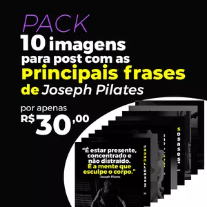 Imagem de capa para o Curso online PACK 10 Imagens para post - Frases de Joseph Pilates